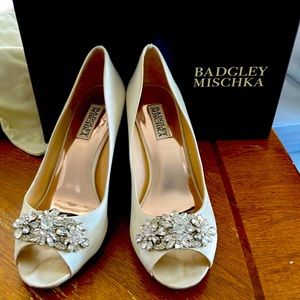 Wedding shoes. Badgley Mischka brand. Used for a bride. Size 8.